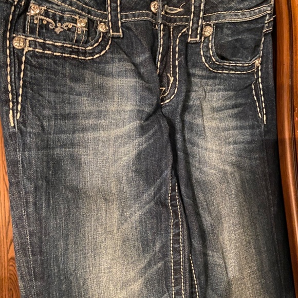 Rhinestone Blue Jeans - Picture 2 of 5